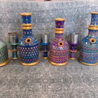 نقطه کوبی بر روی اشیا سفالی|ظروف سرو و پذیرایی|بهمن صغاد, |دیوار