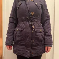 کاپشن سرمه ای تو کرکی دخترانه خارجی