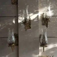 ۵عدد دیوارکوب انتیک بکربکر برنز