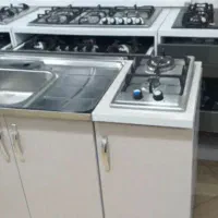 اجاق گاز صفحه‌ای کابینت‌دار بدن فلز در چوب|مصالح و تجهیزات ساختمان|قم, محمد آباد|دیوار
