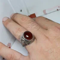 انگشتر نقره عقیق سرخ یمن طبیعی|جواهرات|تهران, امام زاده حسن|دیوار