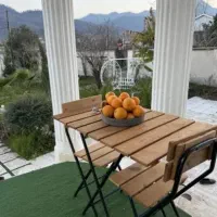 تولیدی میز و صندلی تاشو رنگ کوره ای چوب روس مدل01