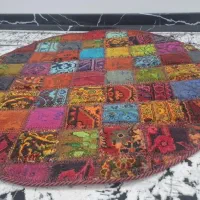 فرش دستباف پشم چهل تکه فانتزی