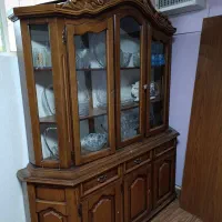 بوفه چوبی ،دو تکه، سه درب