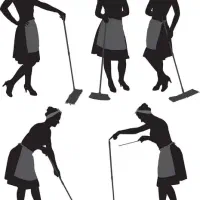 مستخدم خدمتکار و نظافتچی خانم