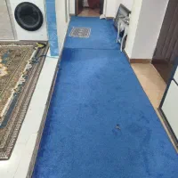 کناره پالاز موکت آبی 5در 140سانت در حد نو