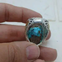 انگشتر فوق کلکسیونی نقره بافیروزه فاخر نیشابوری|بدلیجات|لنجان, |دیوار