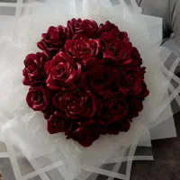 دسته گل روززن زرشکی جذاب|گل مصنوعی|مراغه, |دیوار