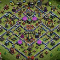 دوعدد اکانت کلش تاون هال۱۴|کنسول، بازی ویدئویی و آنلاین|صحنه, |دیوار