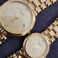 ساعت روکش طلا 24 عیار اصل سویس برند کوارتز