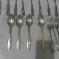 قاشق چنگال قدیمی برنجی عتیقه