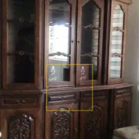 بوفه تمام منبت چوب گردو اصل|بوفه، ویترین، کنسول|شیراز, ارم|دیوار