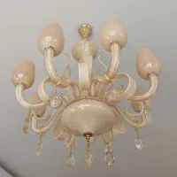 دو عدد لوستر مورانو ۸ شاخه وارداتی