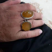 انگشتر نقره با سنگ خاص و درشت همراه با دعا|جواهرات|ایلام, |دیوار