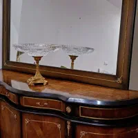 کنسول و آینه منبت چوب گردو|بوفه، ویترین، کنسول|کرج, شاهینویلا|دیوار