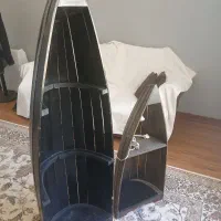 دو عدد قایق چوبی دکوری