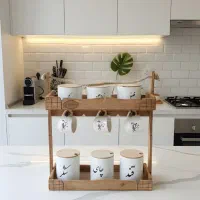 پاسماوری چینی با استند چوبی