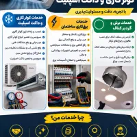 خدمات برق‌کاری ساختمان، کولر گازی و داکت اسپلیت