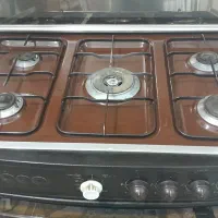 گاز فردار تکنو گاز ۵شعله سینی لعاب دار کاملا سالم