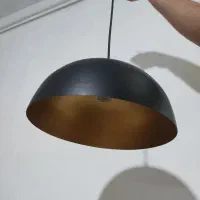 لوستر کاسه ای مشکی طلایی