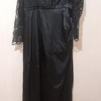 لباس مجلسی ساتن عالی با بالاتنه سنگ دوزی