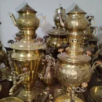 سماور ذغالی 10عدد باسرویس|سماور، چای‌ساز، قهوه‌ساز|تهران, سنگلج (شاپور)|دیوار