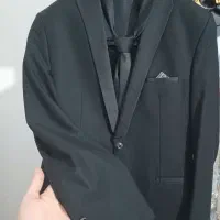 تک کت مجلسی و جلیقه و کراوات مشکی سایز XL یا 42|لباس|لاهیجان, بازکیاگوراب|دیوار