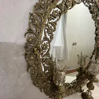 آیینه شمعدان برنز توکار|آینه|زنجان, |دیوار