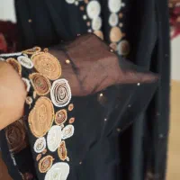 فروش عبای مهره دوزی و استین دولایه حریر نو