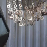 لوستر سقفی ۵۰ ×۵۰ استیل نگیر|لوستر و چراغ آویز|بابل, |دیوار