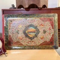 تابلو آنتیک طلا کاری عتیقه