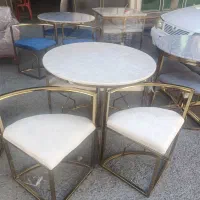 میز نهارخوری فلزی وچوبی|میز و صندلی غذاخوری|ایلام, |دیوار