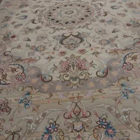 سه تخته فرش دستباف گل ابریشم شش متری رج چهل خطیبی|فرش|ارومیه, |دیوار