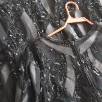 پیراهن مشگی کار دست ملیله وچرم|لباس|اراک, |دیوار