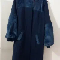 پالتو سرمه ای خزدار و شیک