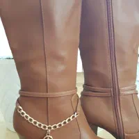 چکمه چرم ساق بلند خارجی نو|کیف، کفش، کمربند|رشت, جهاد|دیوار