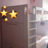 تخت دو طبقه کمد دار
