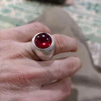 انگشتر نقره 925 یاقوت سویس