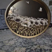 تابلوی گل  برجسته تابلوی تمام سنگ وآیینه