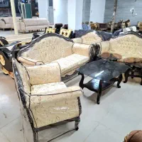 مبل کلاسیک فندوقی با کاور و جلومبلی|مبلمان خانگی و میز عسلی|اصفهان, خانه اصفهان|دیوار