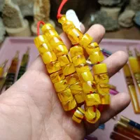 تسبیح کهربا زرد عسلی۳۳تایی