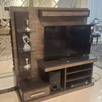 میز تلویزیون ام دی اف با دکور و کشو