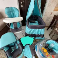 سرویس کامل کالسکه فیروزه ای سیسمونی|کالسکه و لوازم جانبی|تهران, حسنآباد|دیوار