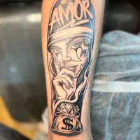 تاتو بدن حرفه ای اقا(فقط هزینه متریال)