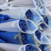 گل رز روبانی مصنوعی درجه یک تخفیف ویژه