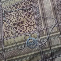 گردنبند زنجیر طنابی همراه با پلاک