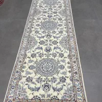 فرش دستباف (بساک) کناره زیبای نایین کرک ابریشم|فرش|مشکیندشت, |دیوار