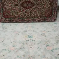 دو جفت پشتی کاملا سالم قالی کرمان داخل ابر درجه 1