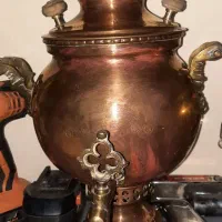 پارچ برنجی قدیمی و سماور ذغالی برنجی|کلکسیون اشیاء عتیقه|کرج, کوی امامیه|دیوار