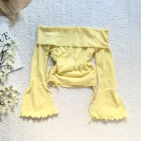 کراپ یقه قایقی استین کلوش مجلسی فانتزی|لباس|شیراز, میانرود|دیوار